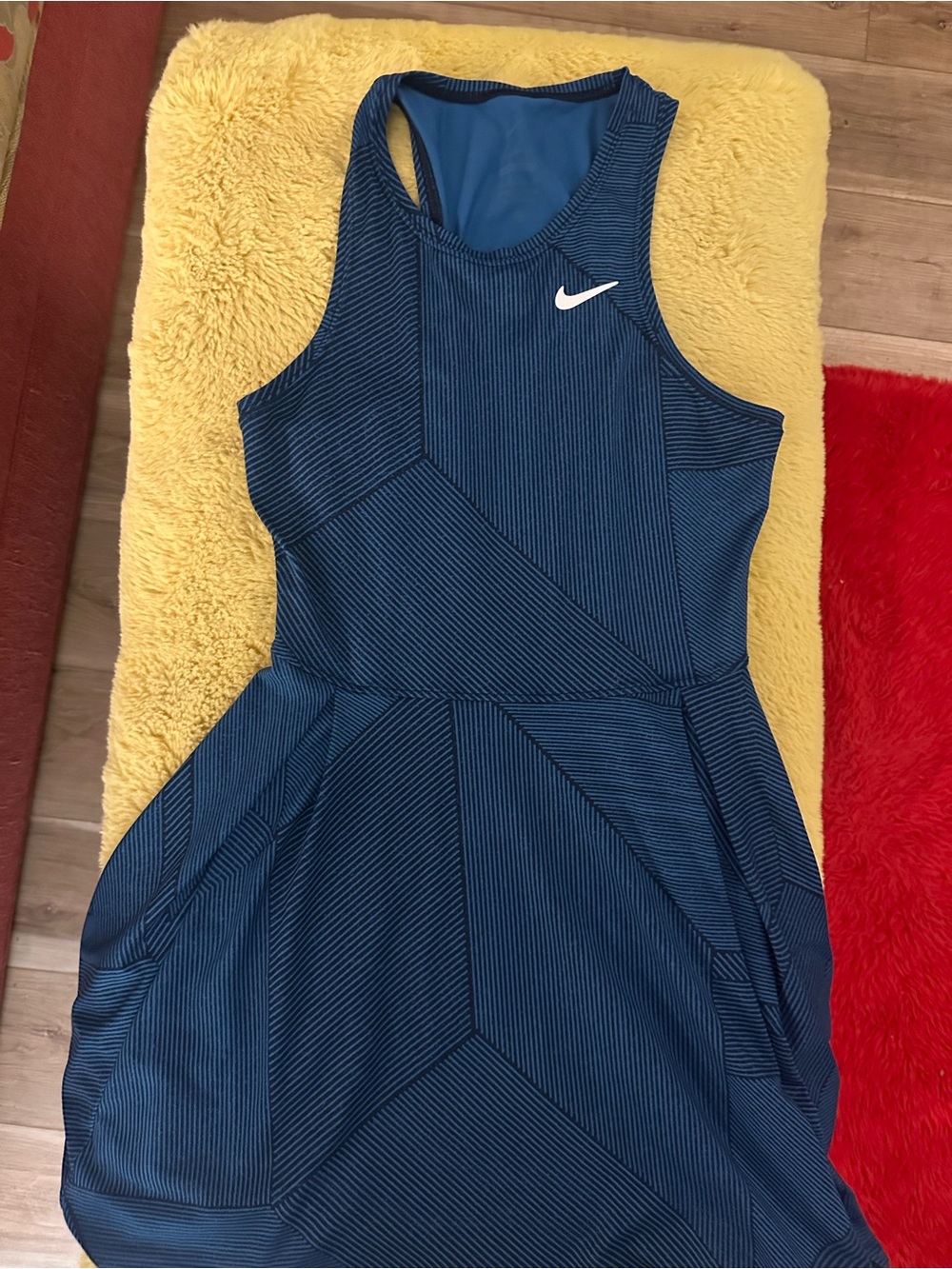 Nike Navy Blue Striped Racerback Mini Dress